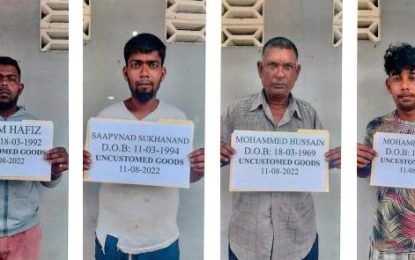 Several held after boats with uncustomed liquor