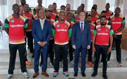 ExxonMobil Guyana batting with the Amazon Warriors