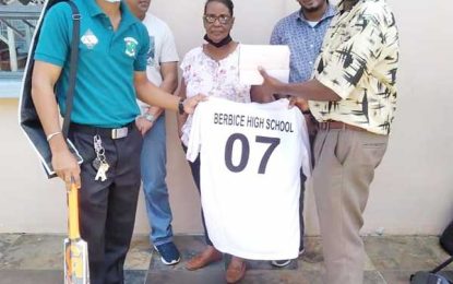 Region Six Secondary Schools benefit from BCB/Lochan Samkarran Cricket Programme