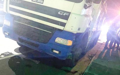 Man on electric motor bike killed in accident with truck