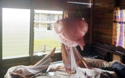 Berbice house damaged by lightning strike