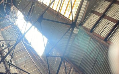 Breeze rips off rotten La Penitence Market roof