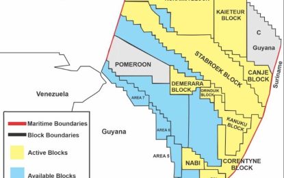 Guyana launches auction for 14 offshore oil blocks
