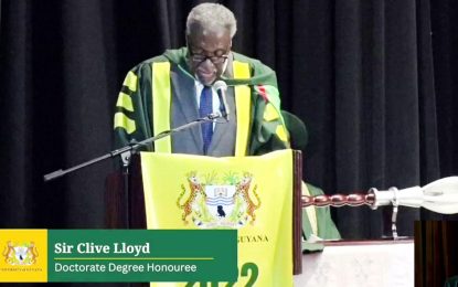 UG awards Sir Clive Lloyd with Honourary Doctorate 