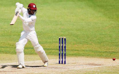 Brathwaite’s hundred defies Australia but Lyon strikes late
