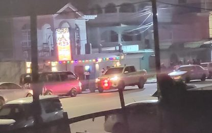 Drunk men detained after trying to fight way into bar