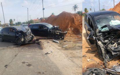 Several injured after car tyre blow-out at Fairfield