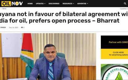Pres. Ali is open to examining India’s proposal for long-term agreement for oil sales
