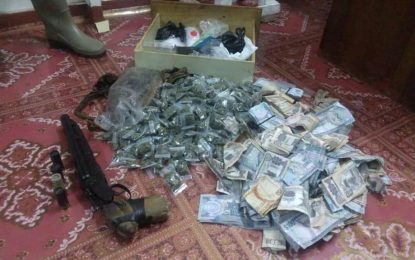 Two arrested after police find gun, ammo and ganja in Plaisance house