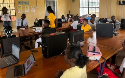 Digicel gifts laptops to STEM Clubs in Mahaicony and Hopetown