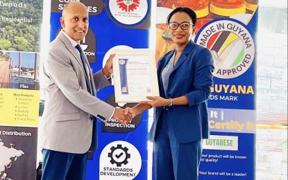 GNBS give all-clear to Durable Wood Products Inc. and Techlify Inc. to use ‘Made in Guyana’ mark