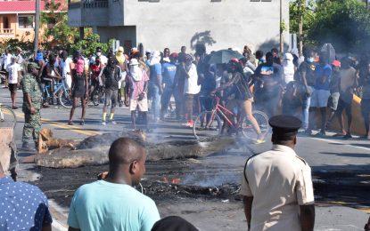Residents blocked roadways, burned truck during protest over CANU shooting