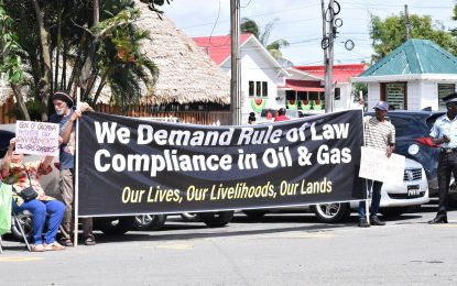 Guyanese picket energy conference