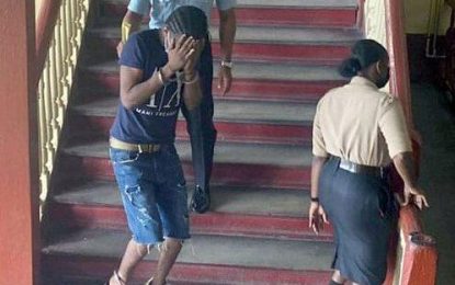 Purse snatcher beaten with umbrella while robbing woman from Finland at Stabroek Market