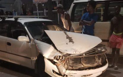 Container truck crashes into church tent at Victoria