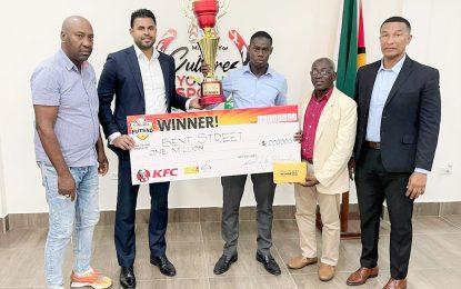 Bent Street receives One Guyana Futsal spoils