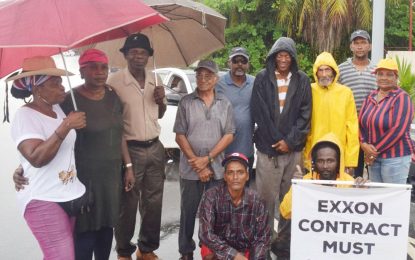 Daggers, others brave four-hour rain to complete day eight of walk against barefaced Exxon contract