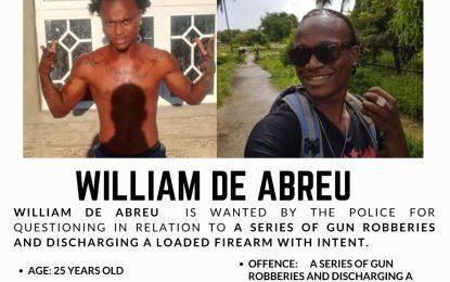 ECD man wanted for multiple armed robberies