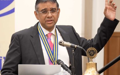 Devindra Kissoon installed as President of Rotary Club of Georgetown