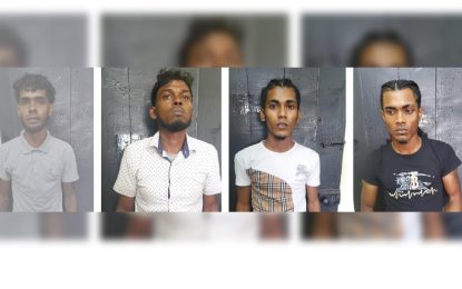 Quartet charged for wounding man at bar