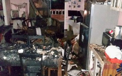 Gas bottle leak leaves seven homeless at Non-Pariel