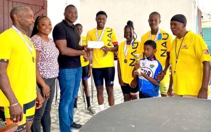 Defending champion Romello Crawford wins Asst Commissioner (ret’d) Eon Amsterdam’s annual birthday cycle road race around New Amsterdam