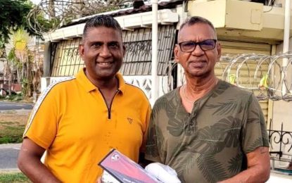 More cricket gear for Project “Cricket Gear for young and promising cricketers in Guyana” compliments of Terry Mathura