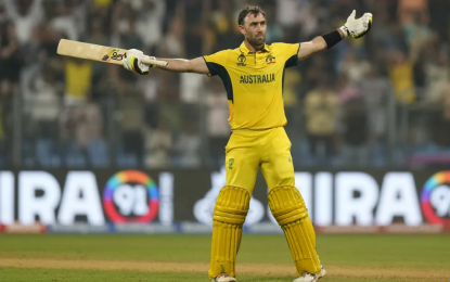 Glenn Maxwell smashes astonishing 201 to lead Australia past Afghanistan at Cricket World Cup