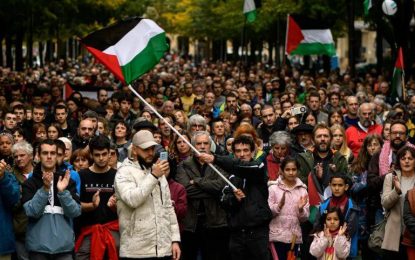 Worldwide protests against the slaughter of Palestinians