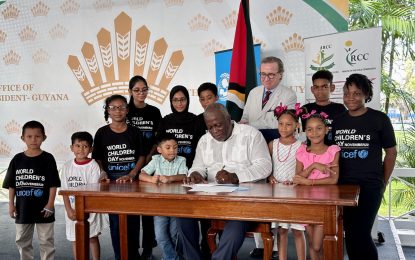 Guyana signs Declaration on Children, Youth and Climate Action