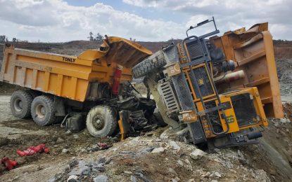 Driver crushed to death after trucks collide at Chinese mining operation
