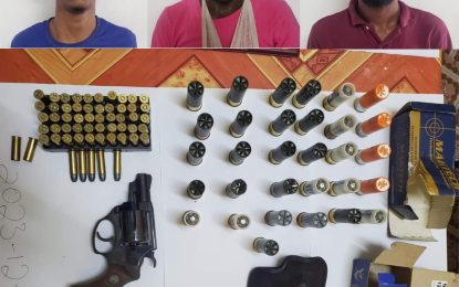 Trio remanded for stealing gun, ammo from pensioner