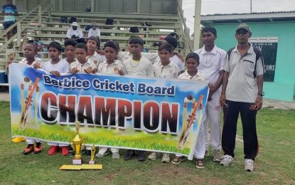 Rose Hall Town Poonai Pharmacy claim historic under11 title by defeating Albion