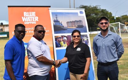 Blue Water Shipping donates Light pole to Petra Org.
