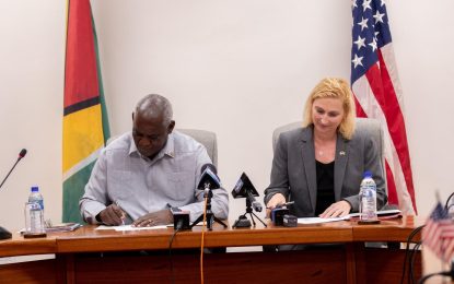 Guyana gets US$30,000 from U.S. Govt. to strengthen law enforcement and security cooperation