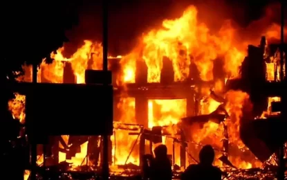 Fire guts house at No. 76 Village, Berbice