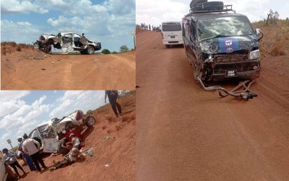 Driver critical after crashing pick-up into minibus