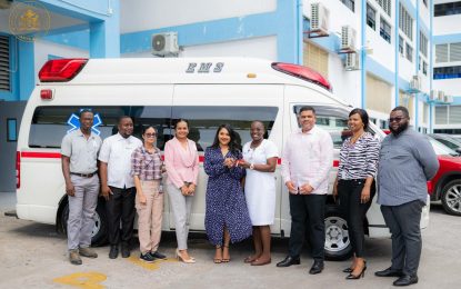 First Lady donates ambulance to GPHC