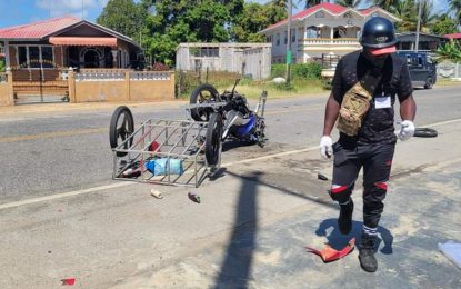 Man survives after truck crushes his motorcycle