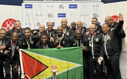 Guyana impress but edged out 5-4 by England at O45 Indoor Hockey World Cup