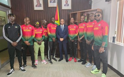 Olympic Games hopefuls pay a courtesy visit to Ambassador Depoo
