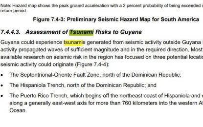 Tsunami risk to Guyana is real, though minimal – EIA