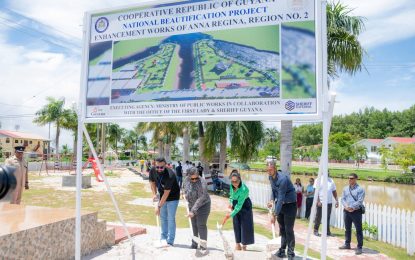 First Lady teams up with Sheriff Guyana to build recreational park at Anna Regina