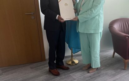 Dr. Leslie Ramsammy presents Letters of Credence to UNOG’s Director General