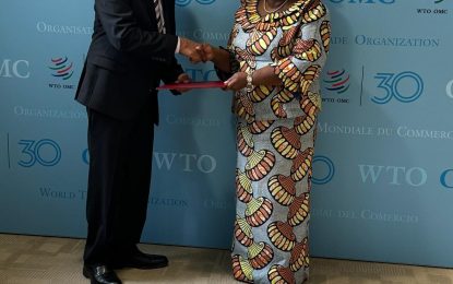 Ramsammy presents Letter of Credence to WTO Director General