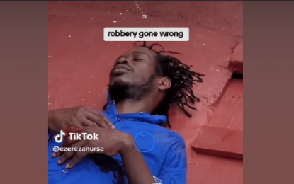 Armed Bandit shot twice by businessman during foiled robbery