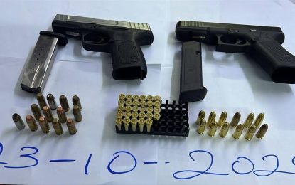 Trio arrested after nabbed with illegal gun, ammo