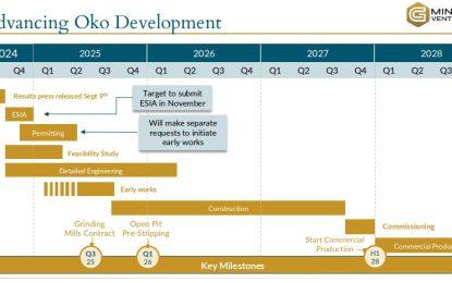 Canadian mining company to start construction of US$1.5B gold project next year