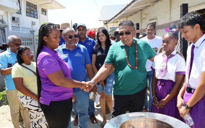 Winifred Gaskin Memorial Secondary School receives poultry plucking machine from Agri. Minister