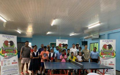 Region 7 Edition of CNOOC Petroleum Guyana Limited-GTTA/MoE National Schools Table Tennis Championships underway